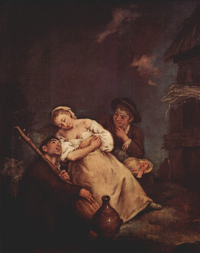 The sleeping woman in bedroom