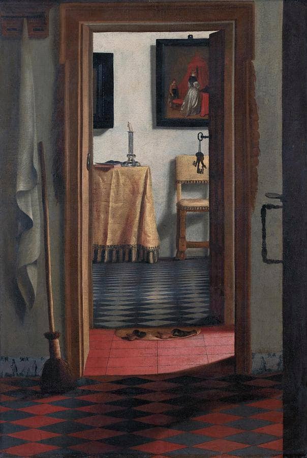 View of An Interior (also known as The Slippers) by Samuel Dirksz van Hoogstraten — Oil Painting Reproduction