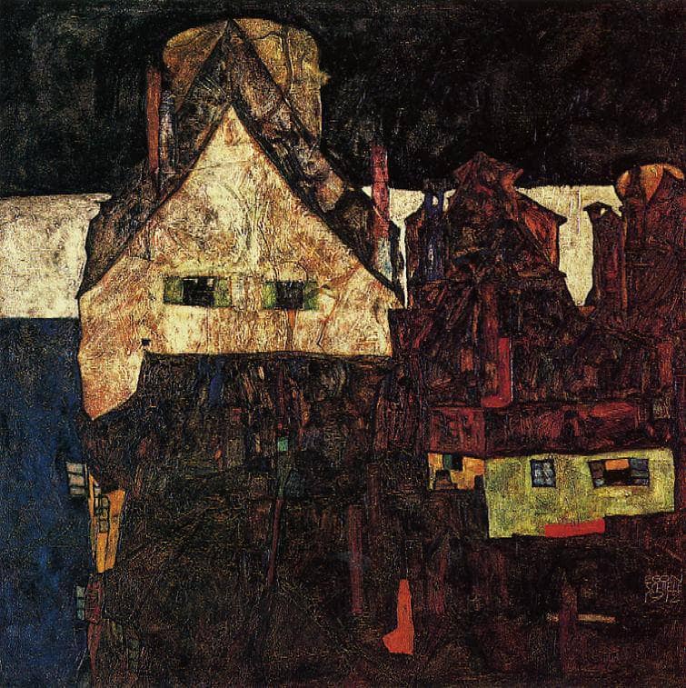 The Small City (Dead City) by Egon Schiele — Oil Painting Reproduction