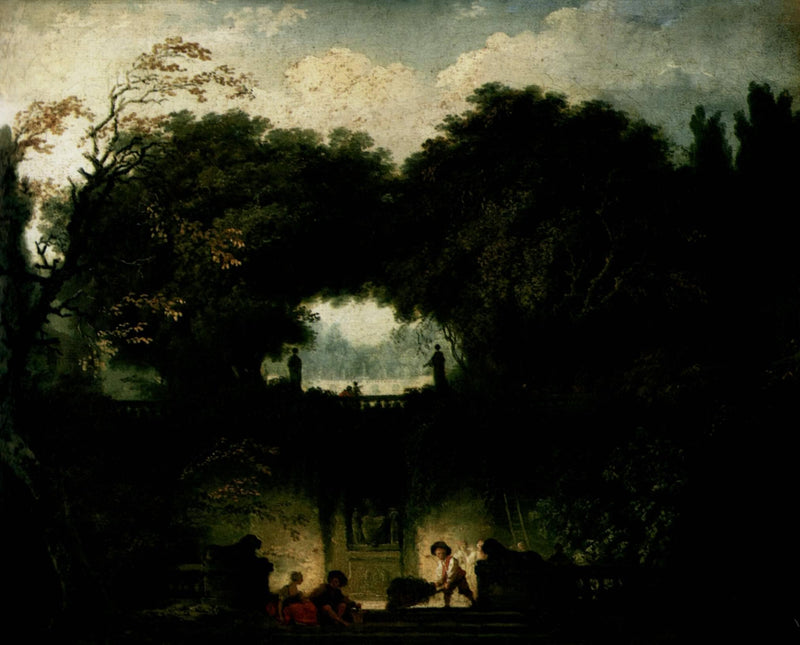 The Small Park by Jean-Honore Fragonard — Oil Painting Reproduction