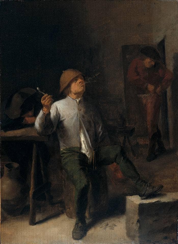 The Smoker by Adriaen Brouwer — Oil Painting Reproduction