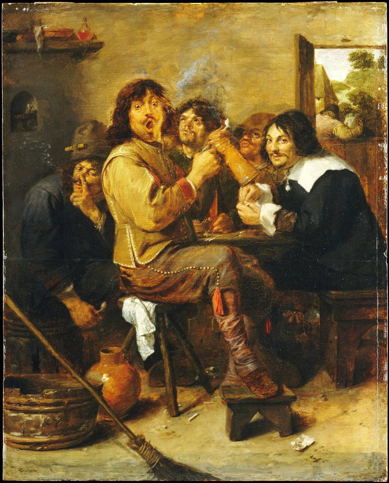 The Smokers by Adriaen Brouwer — Oil Painting Reproduction