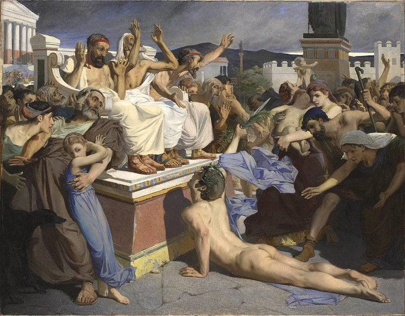 The Soldier of Marathon by Luc-Olivier Merson — Oil Painting Reproduction