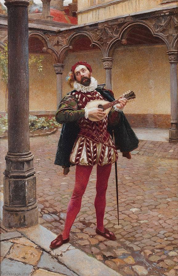 The song of love by Pierre Jean Van der Ouderaa — Oil Painting Reproduction