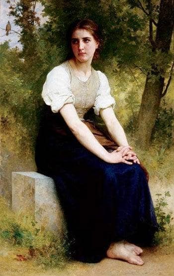 The Song of the Nightingale by William-Adolphe Bouguereau — Oil Painting Reproduction