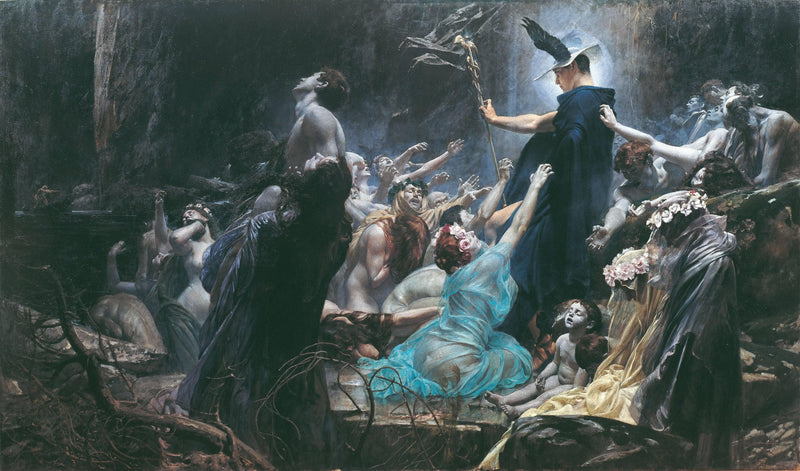 The Souls of Acheron by Adolf Hirémy-Hirschl — Oil Painting Reproduction