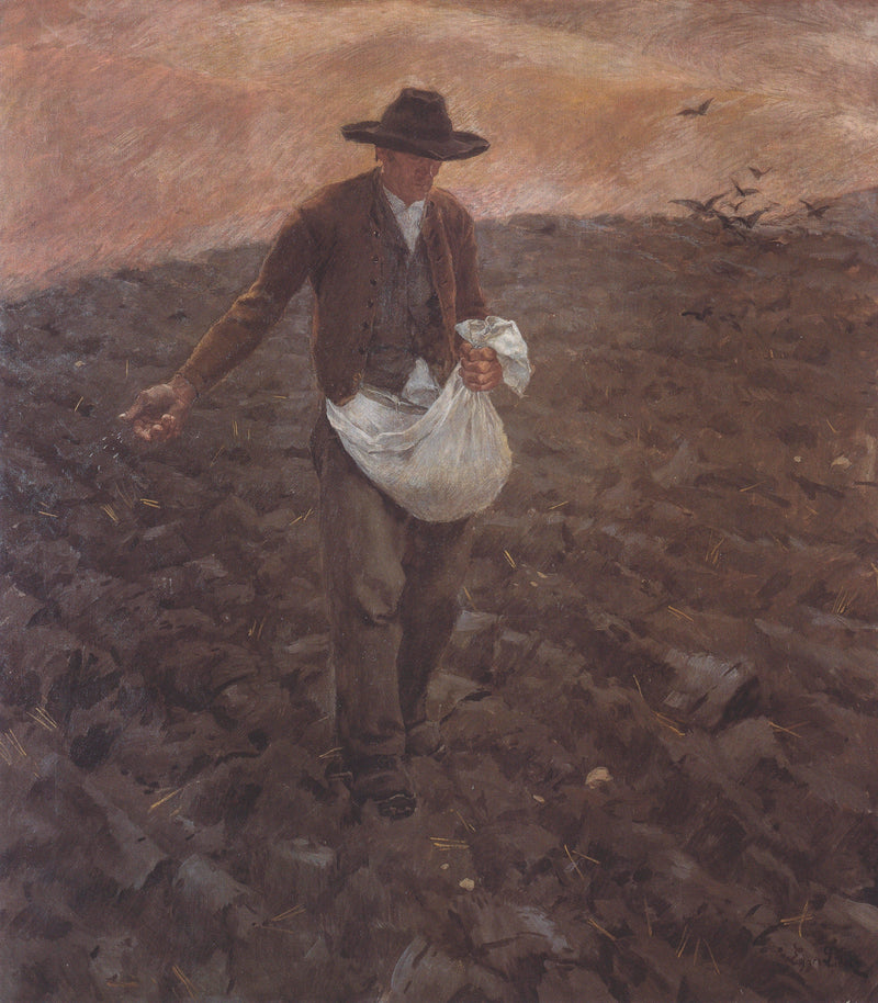 The sower by Albin Egger-Lienz — Oil Painting Reproduction