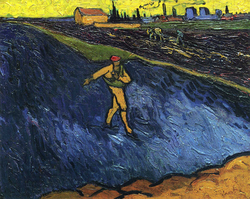 The Sower Outskirts of Arles in the Background by Vincent van Gogh — Oil Painting Reproduction