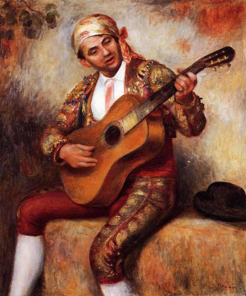 The Spanish Guitarist by Pierre-Auguste Renoir — Oil Painting Reproduction