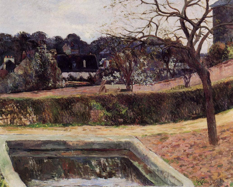 The square pond by Paul Gauguin — Oil Painting Reproduction
