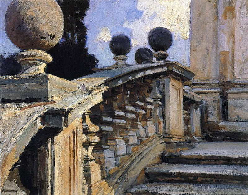 The Steps of the Church of S. S. Domenico-e-Siste in Rome by John Singer Sargent — Oil Painting Reproduction