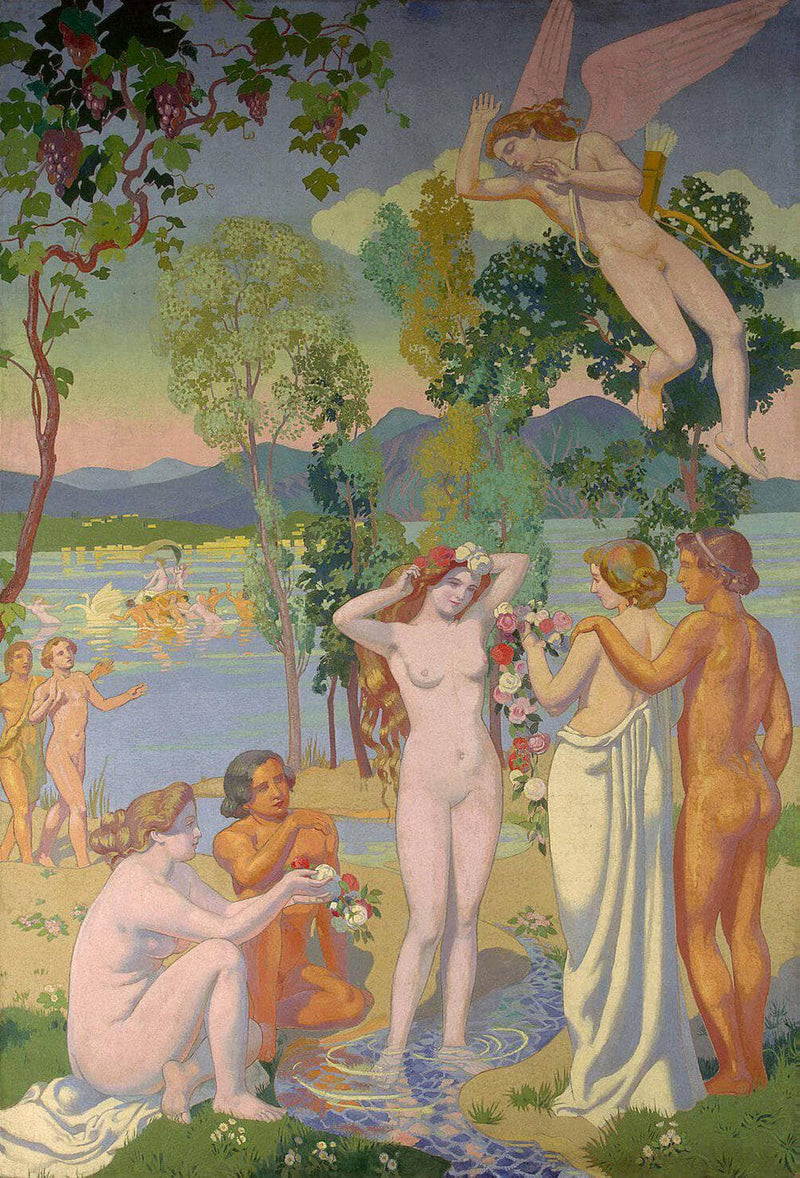 The Story of Psyche: panel 1. Eros is Struck by Psyche's Beauty by Maurice Denis — Oil Painting Reproduction