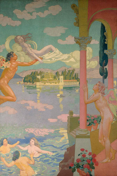 The Story of Psyche: panel 2. Zephyr Transporting Psyche to the Island of Delight in hallway