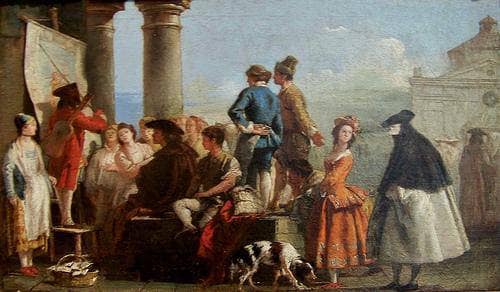 The Storyteller by Giovanni Domenico Tiepolo — Oil Painting Reproduction