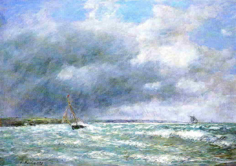 The Stranded Boat by Eugene Boudin — Oil Painting Reproduction