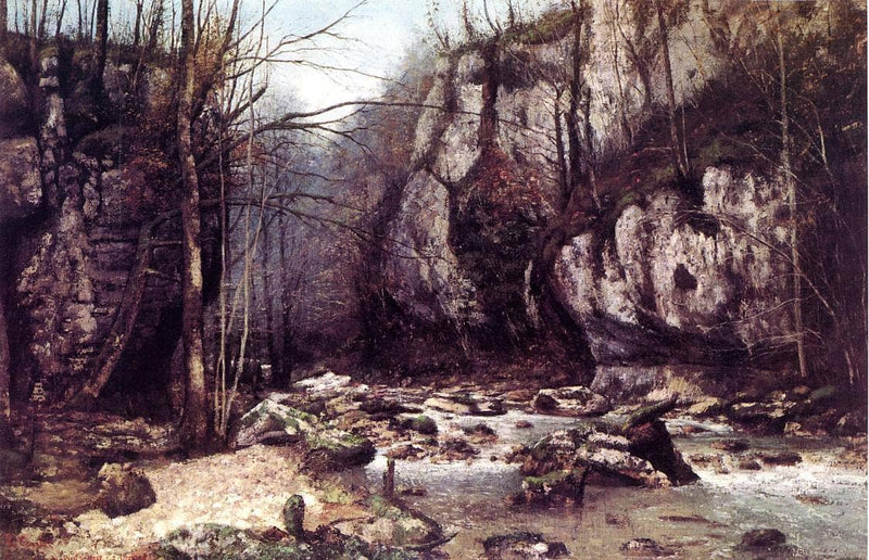 The Stream of the Puits Noir at Ornans by Gustave Courbet — Oil Painting Reproduction