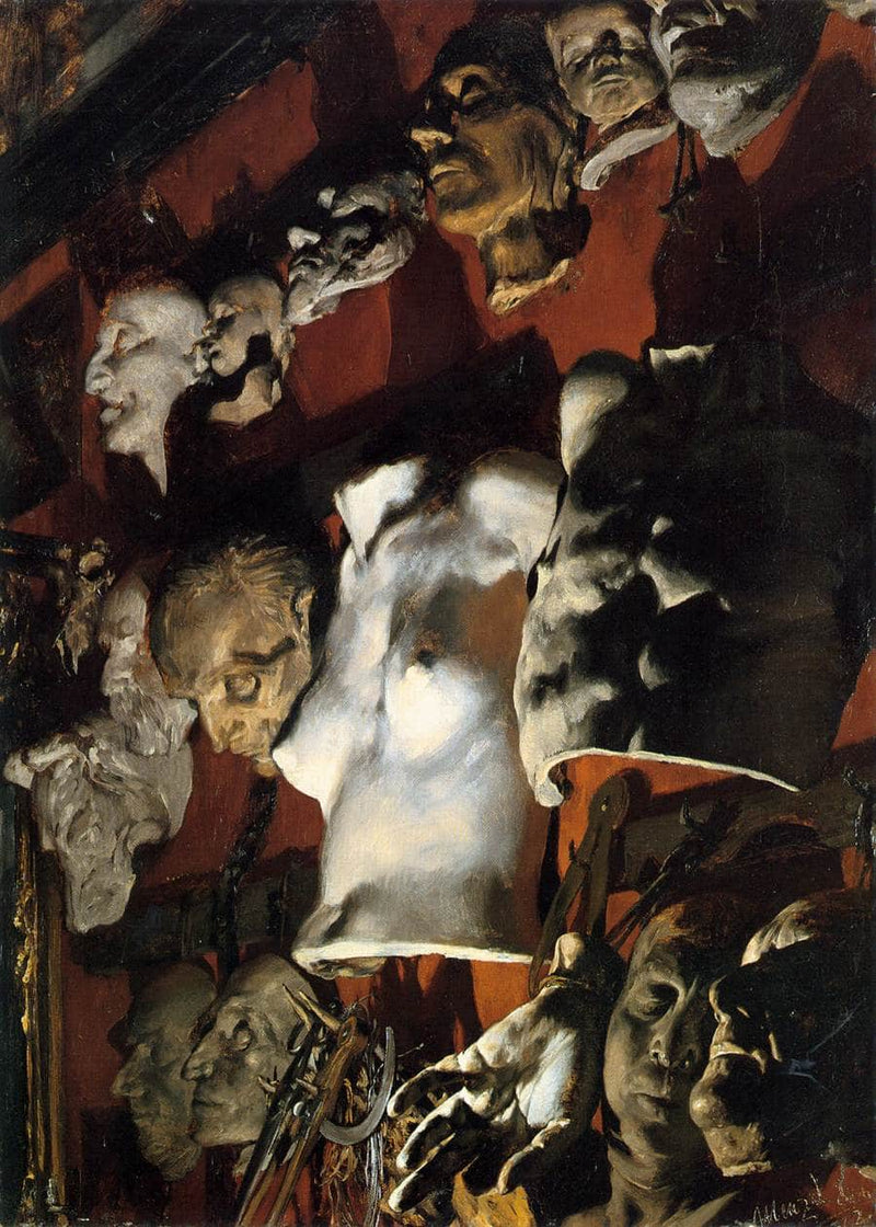 The Studio Wall by Adolph Menzel — Oil Painting Reproduction