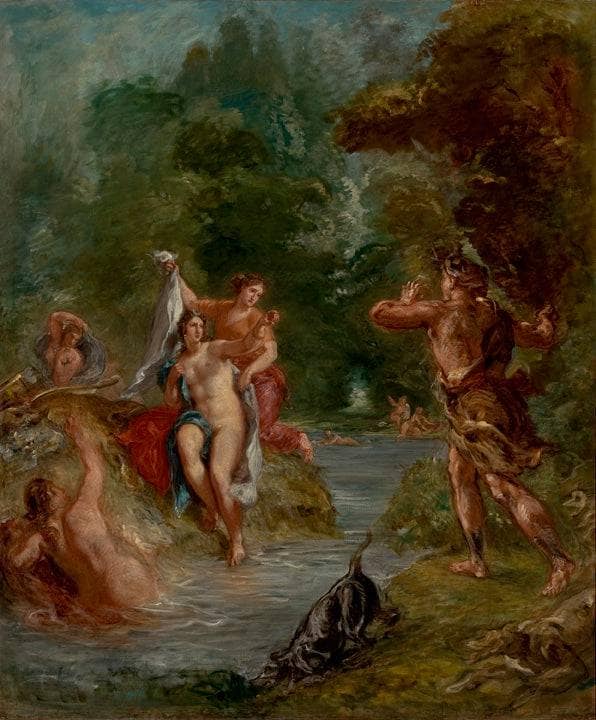 The Summer Diana Surprised by Actaeon by Eugene Delacroix — Oil Painting Reproduction