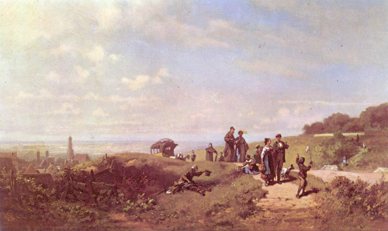 The Sunday walk by Carl Spitzweg — Oil Painting Reproduction