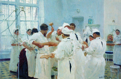 The Surgeon E. Pavlov in the Operating Theater in study