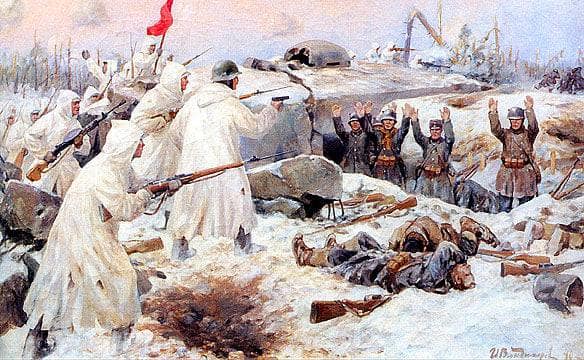 The Surrender of the Finns in 1940 (Russian-Finnish War) by Ivan Vladimirov, Oil Painting Reproduction