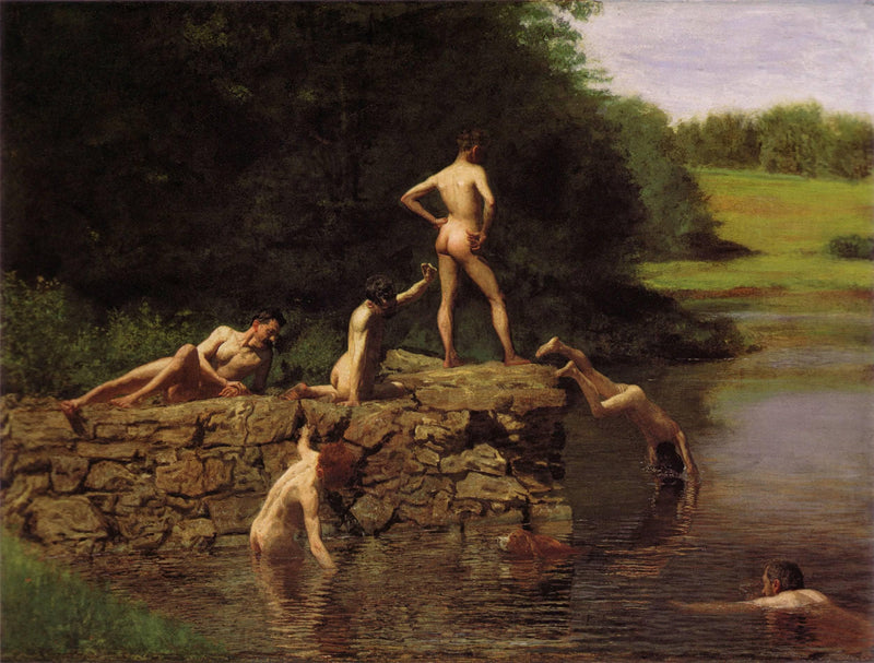 The Swimming Hole by Thomas Eakins — Oil Painting Reproduction