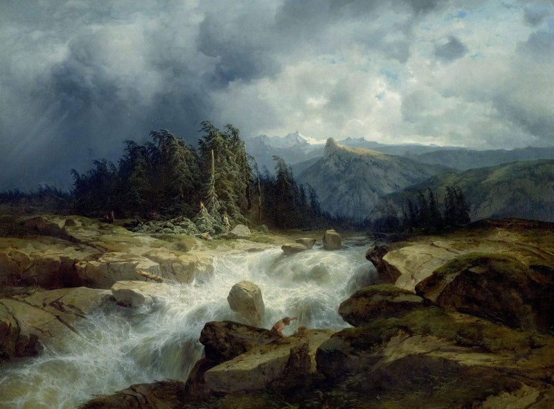 The Sycamores by Alexandre Calame — Oil Painting Reproduction