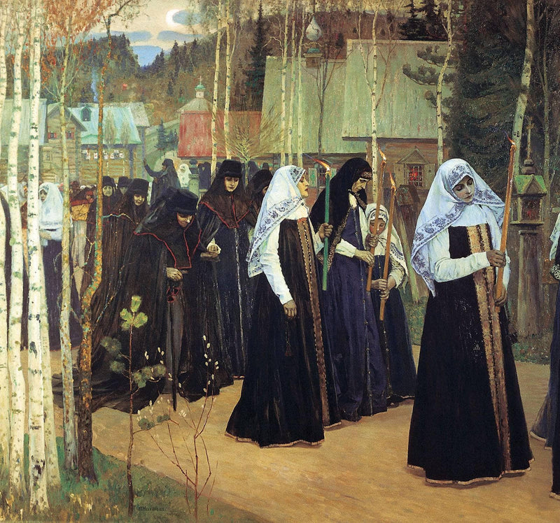 The Taking of the Veil by Mikhail Nesterov — Oil Painting Reproduction