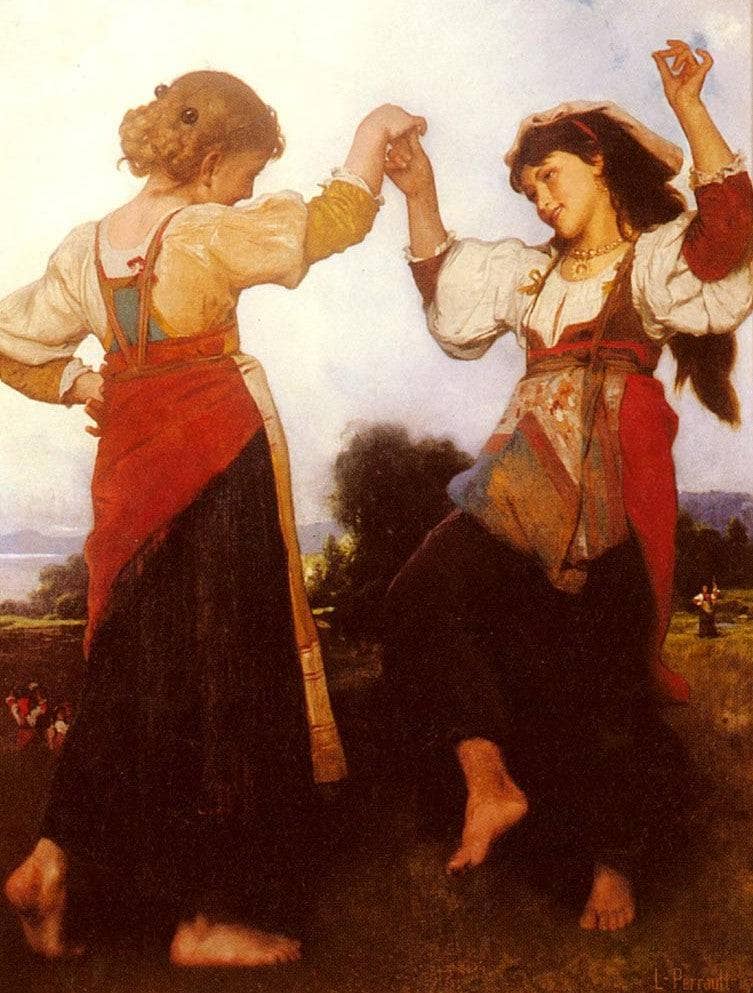 The tarantella by Léon Bazile Perrault — Oil Painting Reproduction