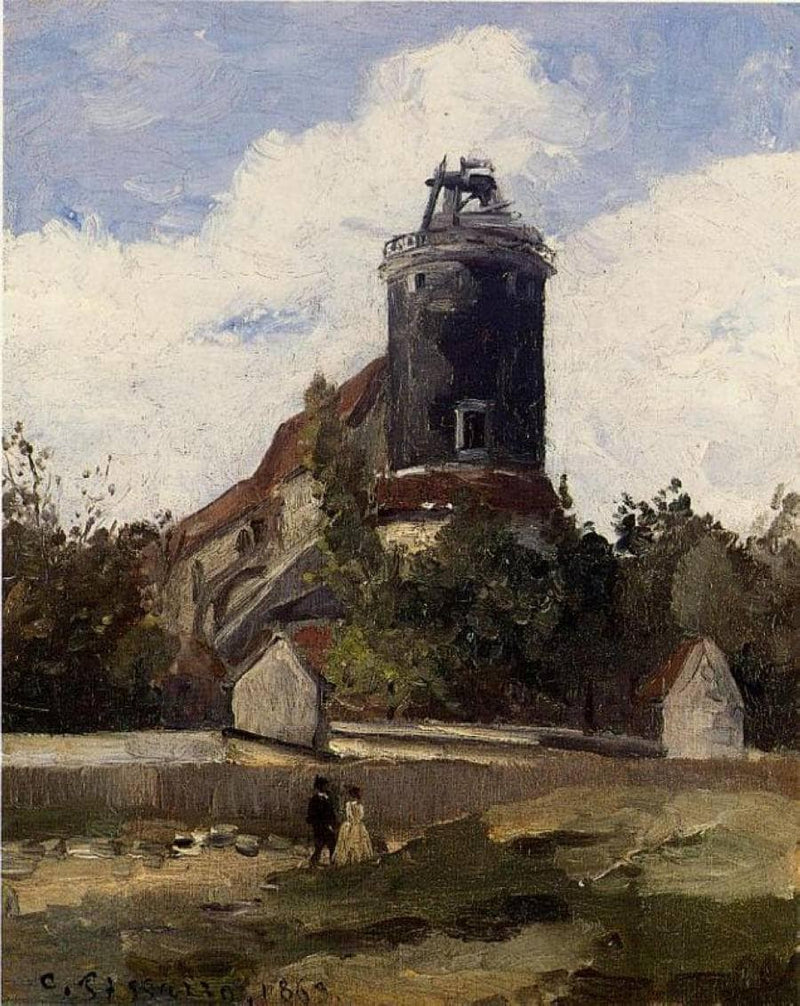 The Telegraph Tower at Montmartre by Camille Pissarro — Oil Painting Reproduction