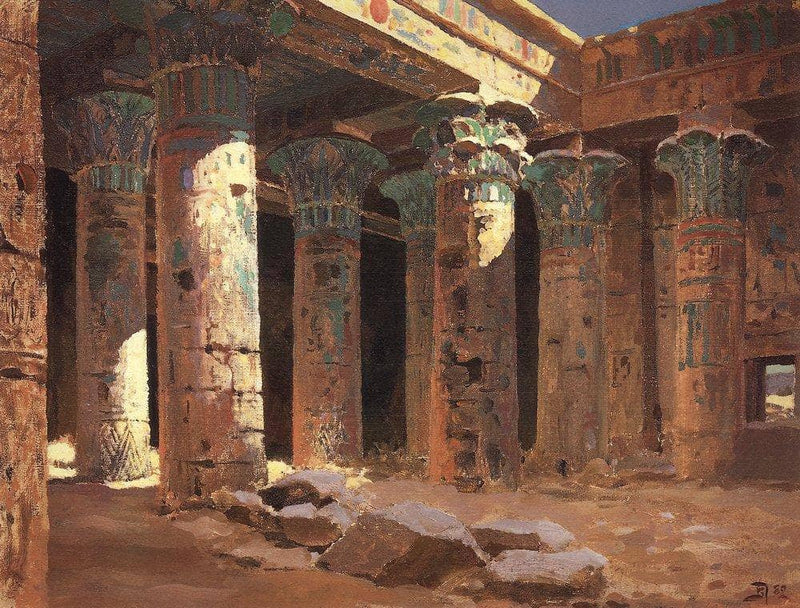 The Temple of Isis on Philae island by Vasily Polenov — Oil Painting Reproduction