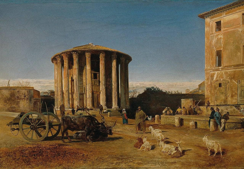 The Temple of Vesta in Rome by Rudolf von Alt — Oil Painting Reproduction