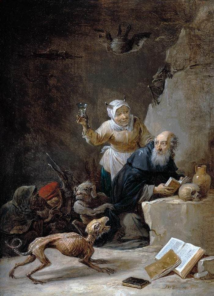 The Temptation of St. Anthony by David Teniers the Younger — Oil Painting Reproduction
