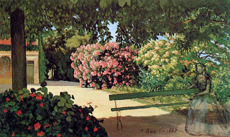 The Terrace at Méric (Oleander) by Frederic Bazille — Oil Painting Reproduction