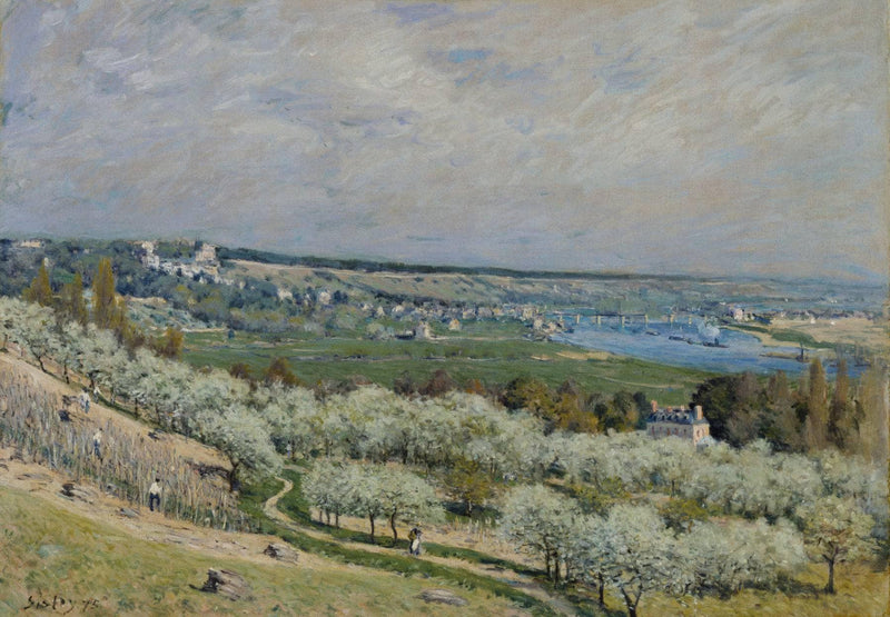 The Terrace at Saint Germain, Spring by Alfred Sisley — Oil Painting Reproduction