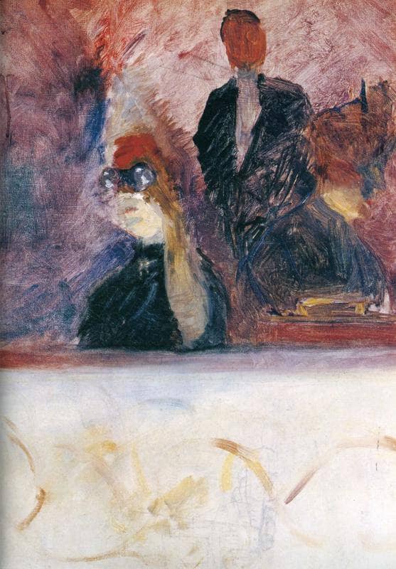 The Theater Box with the Gilded Mask by Henri de Toulouse-Lautrec — Oil Painting Reproduction