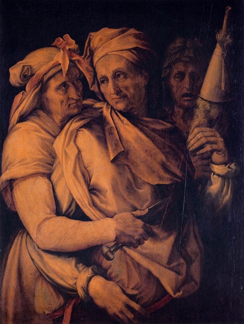 The Three Fates by Francesco de' Rossi (Francesco Salviati), "Cecchino" — Oil Painting Reproduction