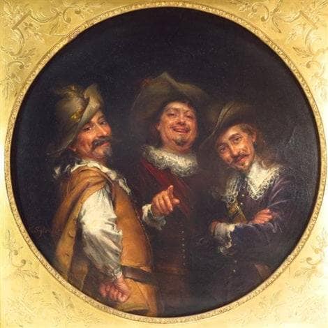 The three Musketeers by Joseph-Noël Sylvestre — Oil Painting Reproduction