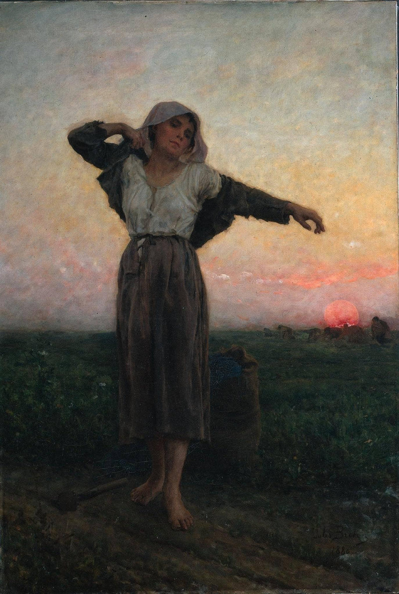 The Tired Gleaner by Jules Breton — Oil Painting Reproduction
