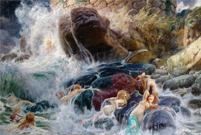 The Tomb of Achilles by Adolf Hirémy-Hirschl, Oil Painting Reproduction