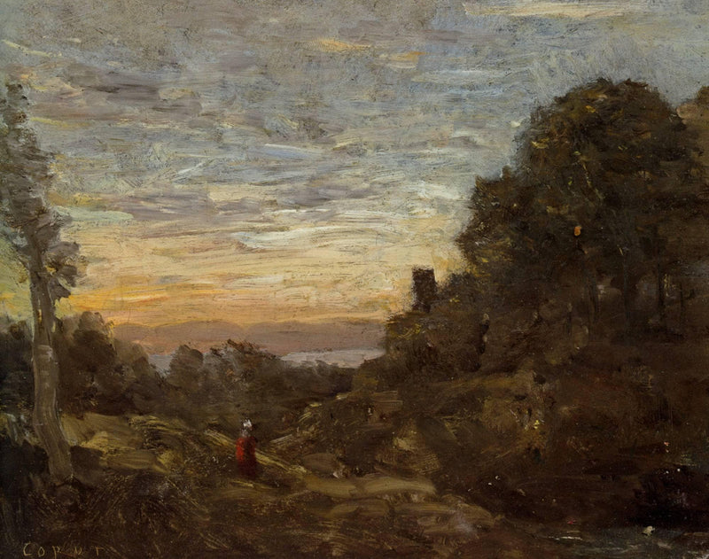 The Tower in the Trees by Camille Corot — Oil Painting Reproduction