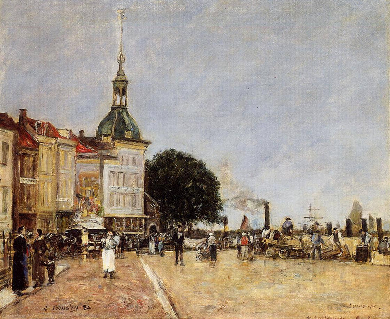 The Town of Dordrecht by Eugene Boudin — Oil Painting Reproduction
