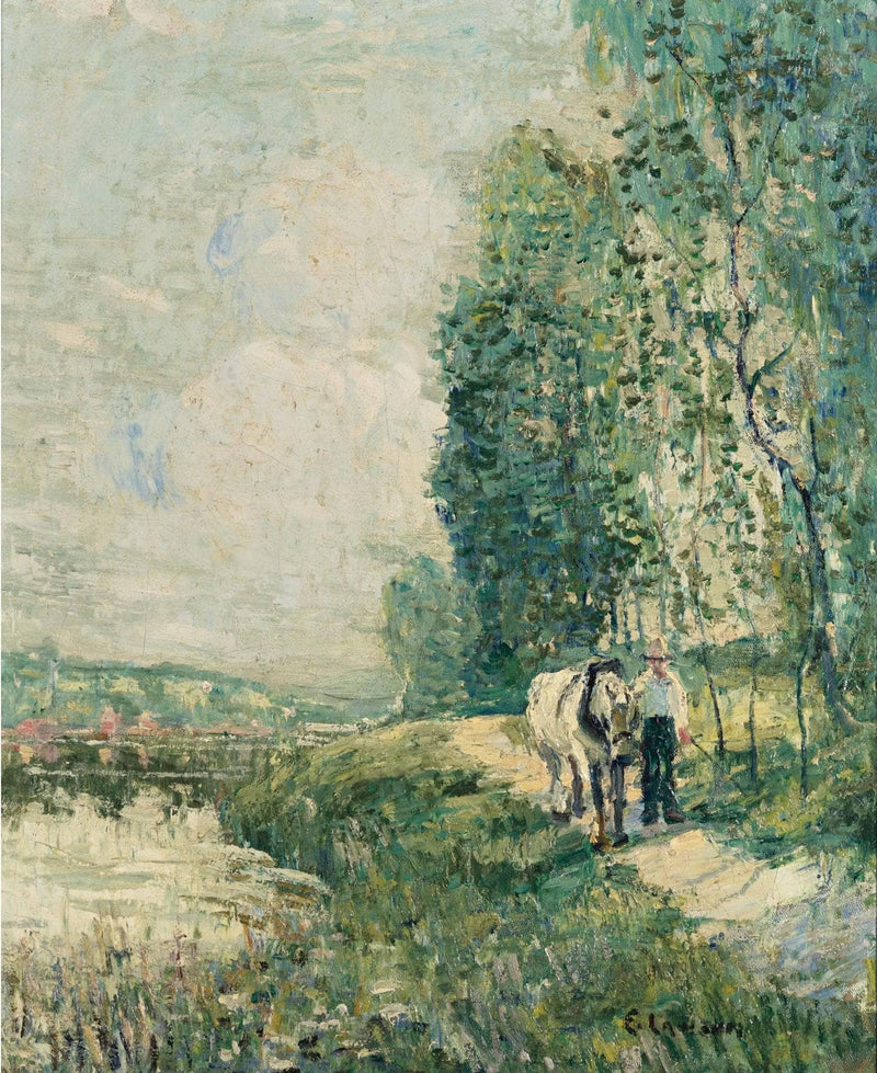 The Towpath by Ernest Lawson — Oil Painting Reproduction