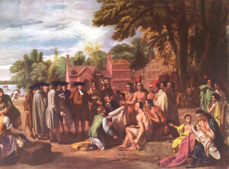 The Treaty of William Penn with the Indians by Benjamin West — Oil Painting Reproduction