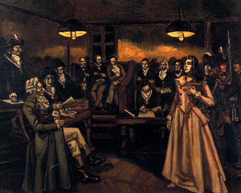 The Trial of Madame Roland by Jose Gutierrez Solana — Oil Painting Reproduction