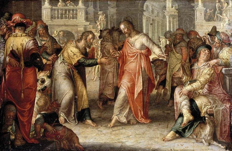 The Tribute Money by Joachim Wtewael — Oil Painting Reproduction