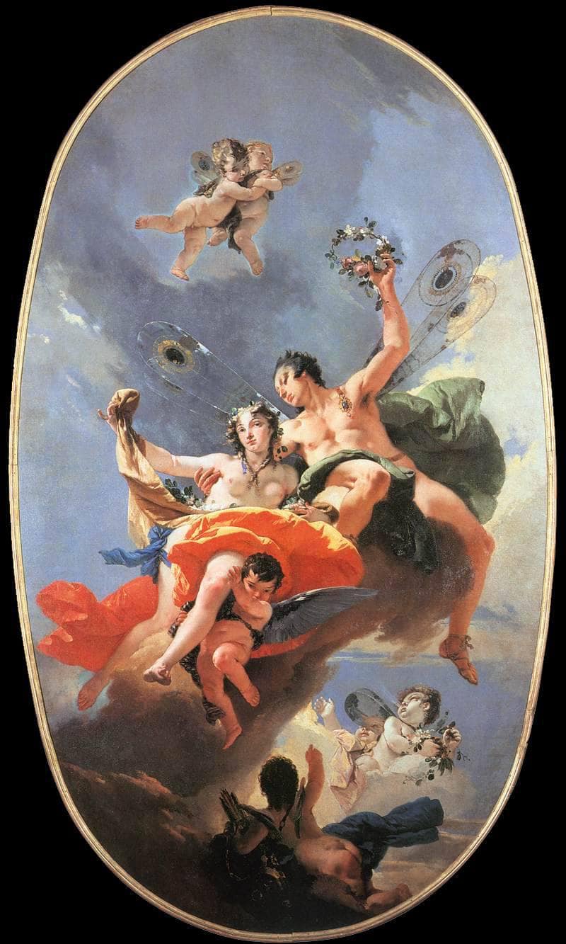 The Triumph of Zephyr and Flora by Giovanni Battista Tiepolo — Oil Painting Reproduction