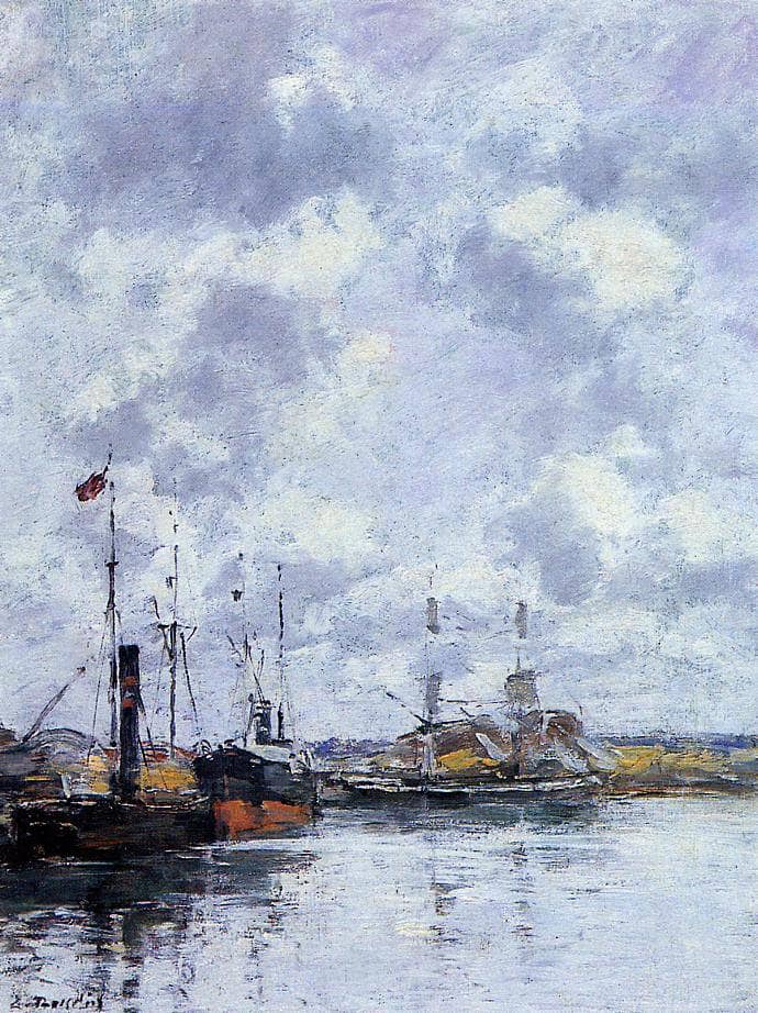 The Trouville Basin by Eugene Boudin — Oil Painting Reproduction