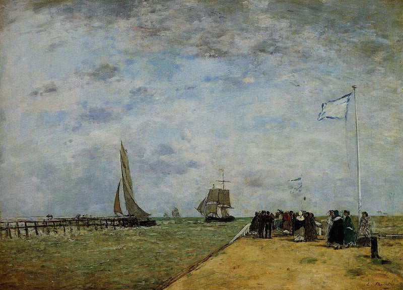 The Trouville Jetty by Eugene Boudin — Oil Painting Reproduction