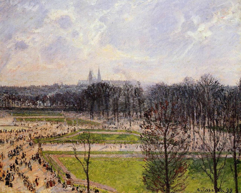 The Tuileries Gardens Winter Afternoon by Camille Pissarro — Oil Painting Reproduction